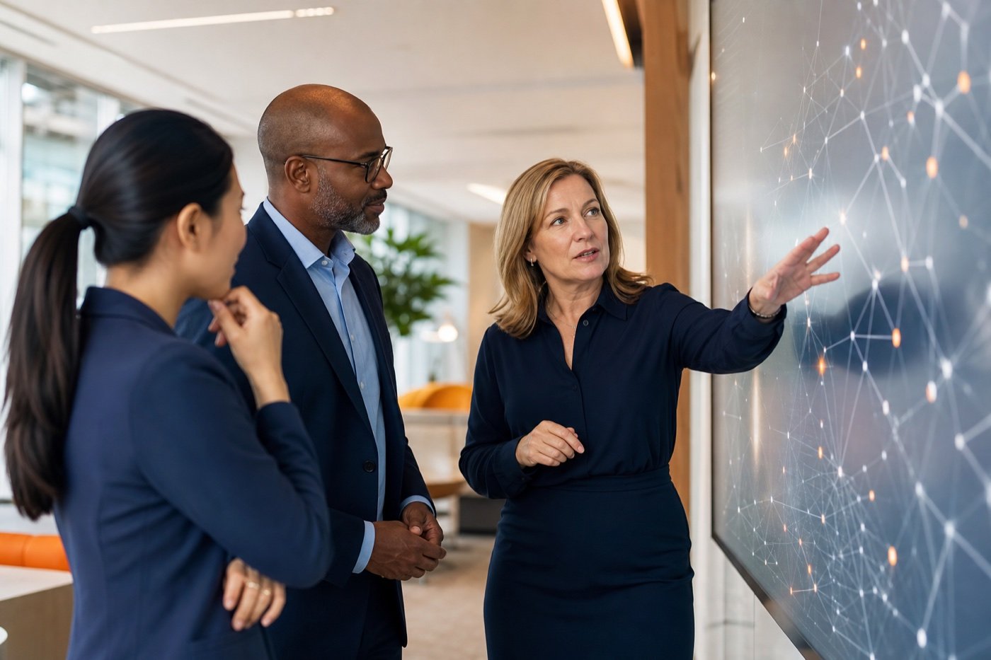 Enterprise leaders reviewing an AI enablement model