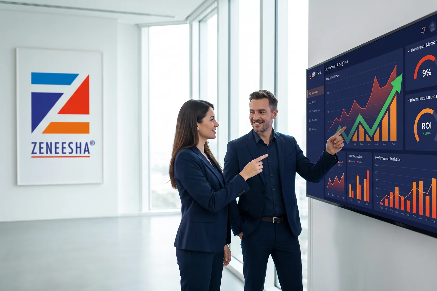 Analytics dashboard used to review platform performance